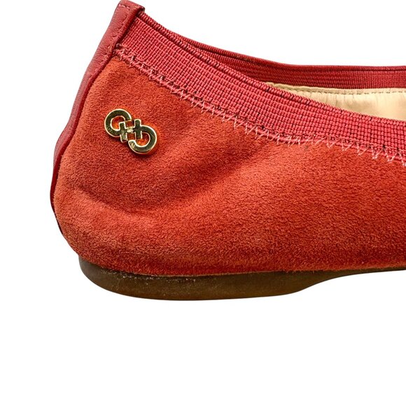 Cole Haan Elbridge Tandori Spice Leather Suede Cap Toe Ballet Flats - Picture 7 of 9